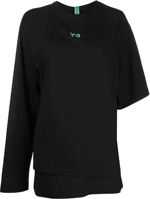 (W) Camiseta Negra de Manga Corta con Logo Asimétrico Y-3 SS22. HD3588 Order (W) Camiseta Negra de Manga Corta con Logo Asimétrico Y-3 SS22. HD3588