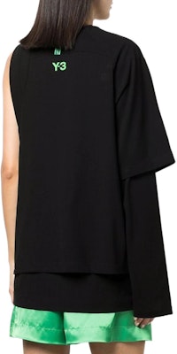 (W) Camiseta Negra de Manga Corta con Logo Asimétrico Y-3 SS22. HD3588 Details for (W) Camiseta Negra de Manga Corta con Logo Asimétrico Y-3 SS22. HD3588