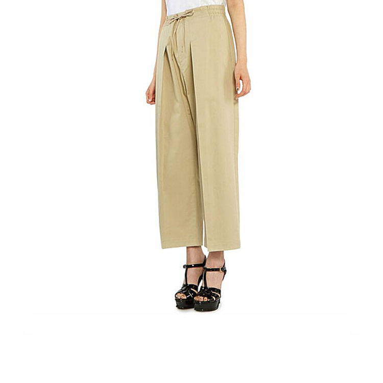 Purchase (W) Y-3 SS22 高腰寬腿褶皺休閒長褲 米色裤子 FS0226