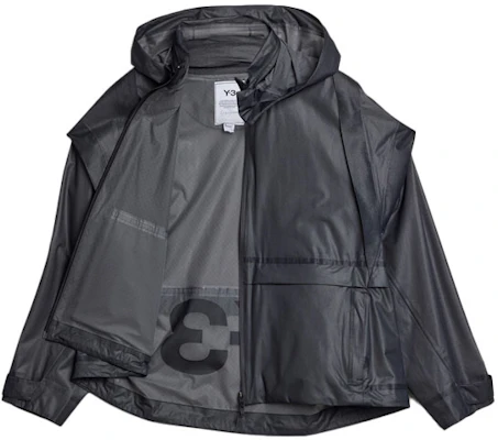 (W) Chaqueta con Capucha Translúcida Y-3 SS22 Color Sólido Negra. HG8673 Order (W) Chaqueta con Capucha Translúcida Y-3 SS22 Color Sólido Negra. HG8673