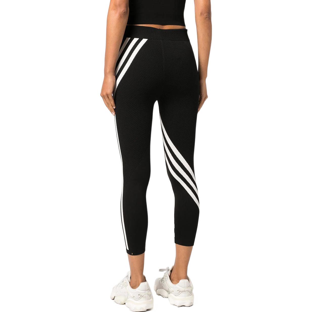 Shop (Women) Y-3 SS22 Black 3-Stripes Ankle-Length Tights HG8538