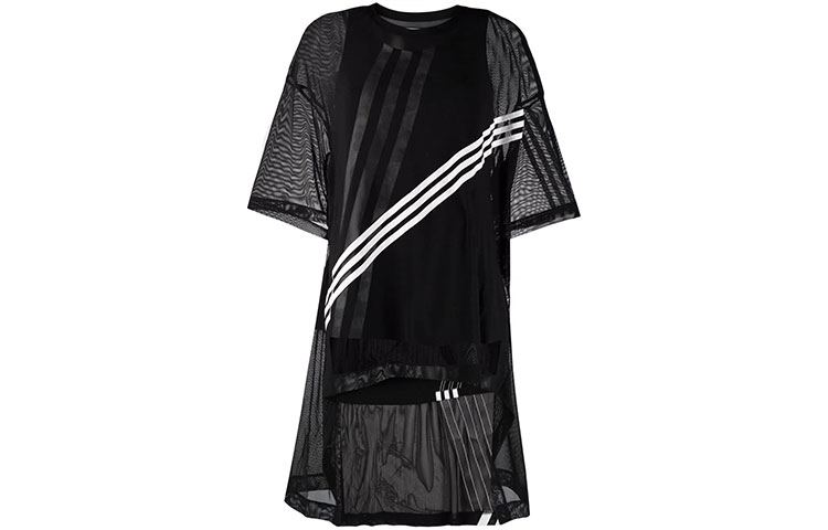 (Women) Y-3 SS22 Black Double Mesh Sports T-Shirt HG6113