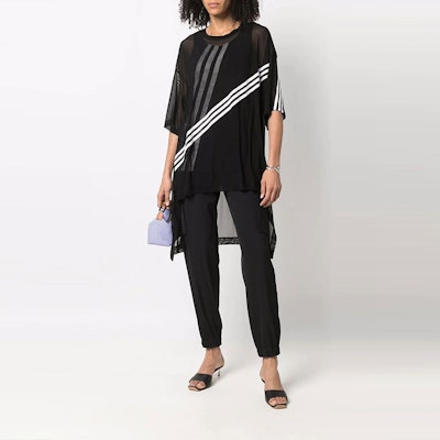 (W) Y-3 SS22 黑色雙層網眼運動T恤 HG6113 Lookbook (W) Y-3 SS22 黑色雙層網眼運動T恤 HG6113