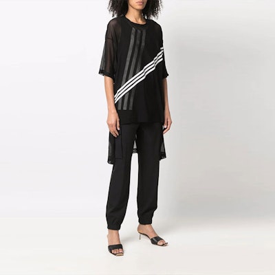 (W) Y-3 SS22 黑色雙層網眼運動T恤 HG6113 Shop (W) Y-3 SS22 黑色雙層網眼運動T恤 HG6113