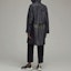 Purchase (W) Y-3 SS22 블랙 솔리드 미드 렝스 후드 코트 HG8672
