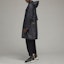Details for (W) Y-3 SS22 블랙 솔리드 미드 렝스 후드 코트 HG8672