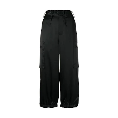 (Women) Y-3 SS22 Satin Effect Ankle Pants Black HG6153