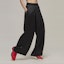 Details for (W) Y-3 SS23 Celana Panjang Satin Hitam Wide-Leg dengan Logo Minimalis. H63037