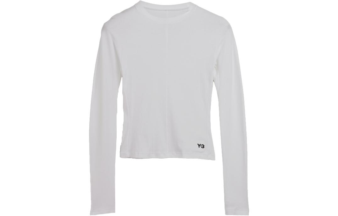 Order (W) Y-3 SS23 白色標誌印花長袖套頭T恤 HY1402