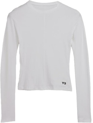 (W) Y-3 SS23 白色標誌印花長袖套頭T恤 HY1402 Order (W) Y-3 SS23 白色標誌印花長袖套頭T恤 HY1402