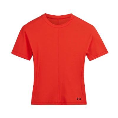 (Women) Y-3 SS23 Slim Fit Crew Neck T-Shirt Orange HY1250