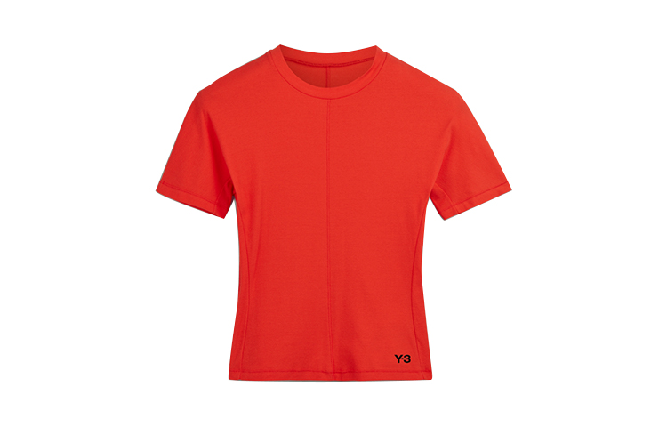 Order (W) Y-3 SS23 Slim Fit Crew Neck T-Shirt Orange Kaos Pria Oranye HY1250