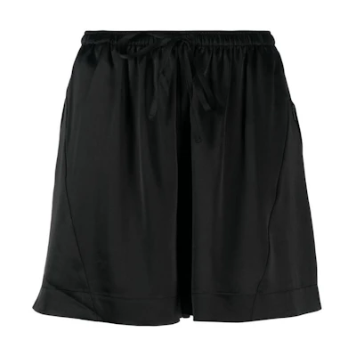 (Women) Y-3 SS23 High-Waist Elastic Straight Shorts Black H63034