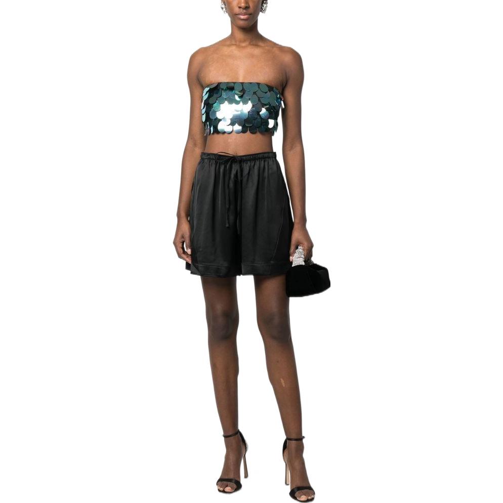 Lookbook (Women) Y-3 SS23 High-Waist Elastic Straight Shorts Black H63034