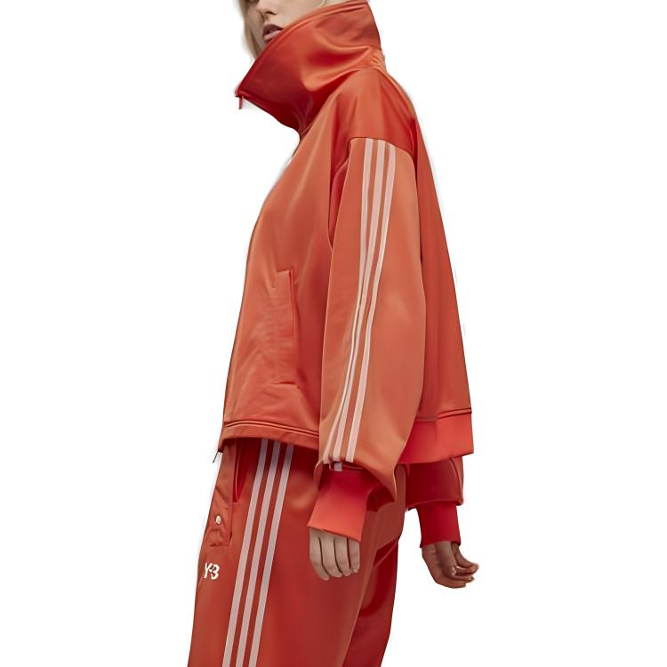 Details for (Women) Y-3 SS23 Logo High Neck Zip Jacket Long Sleeve Orange IA1422