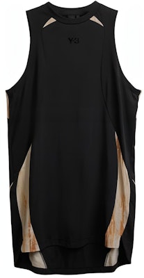 (Women) Y-3 SS24 Black Logo Colorblock Loose Sleeveless Ribbed Dress. IR6244 Buy (Women) Y-3 SS24 Black Logo Colorblock Loose Sleeveless Ribbed Dress. IR6244