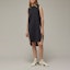 Shop (Women) Y-3 SS24 Black Logo Colorblock Loose Sleeveless Ribbed Dress. IR6244