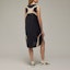 Purchase (Women) Y-3 SS24 Black Logo Colorblock Loose Sleeveless Ribbed Dress. IR6244