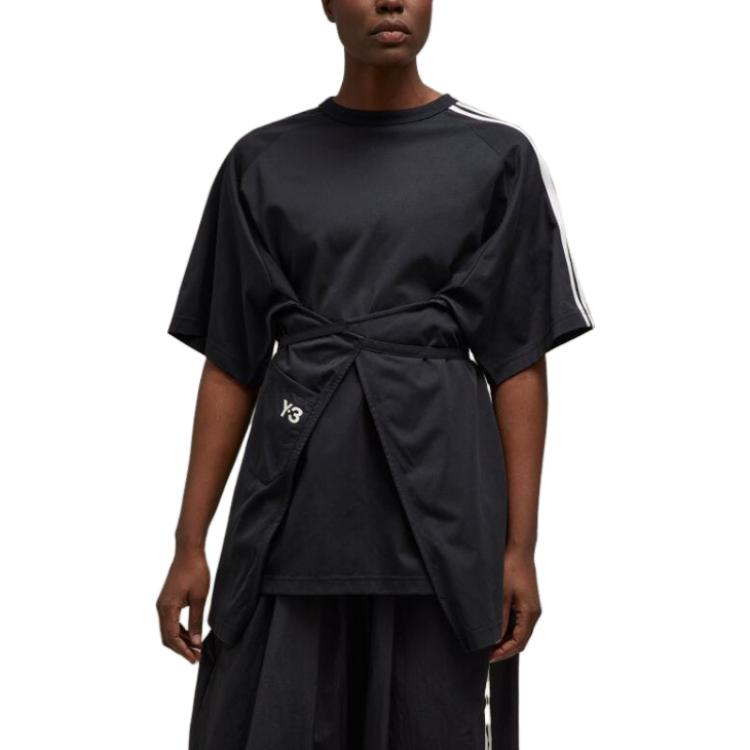 Shop (W) Y-3 ストライプ Tシャツ ブラック IJ9782