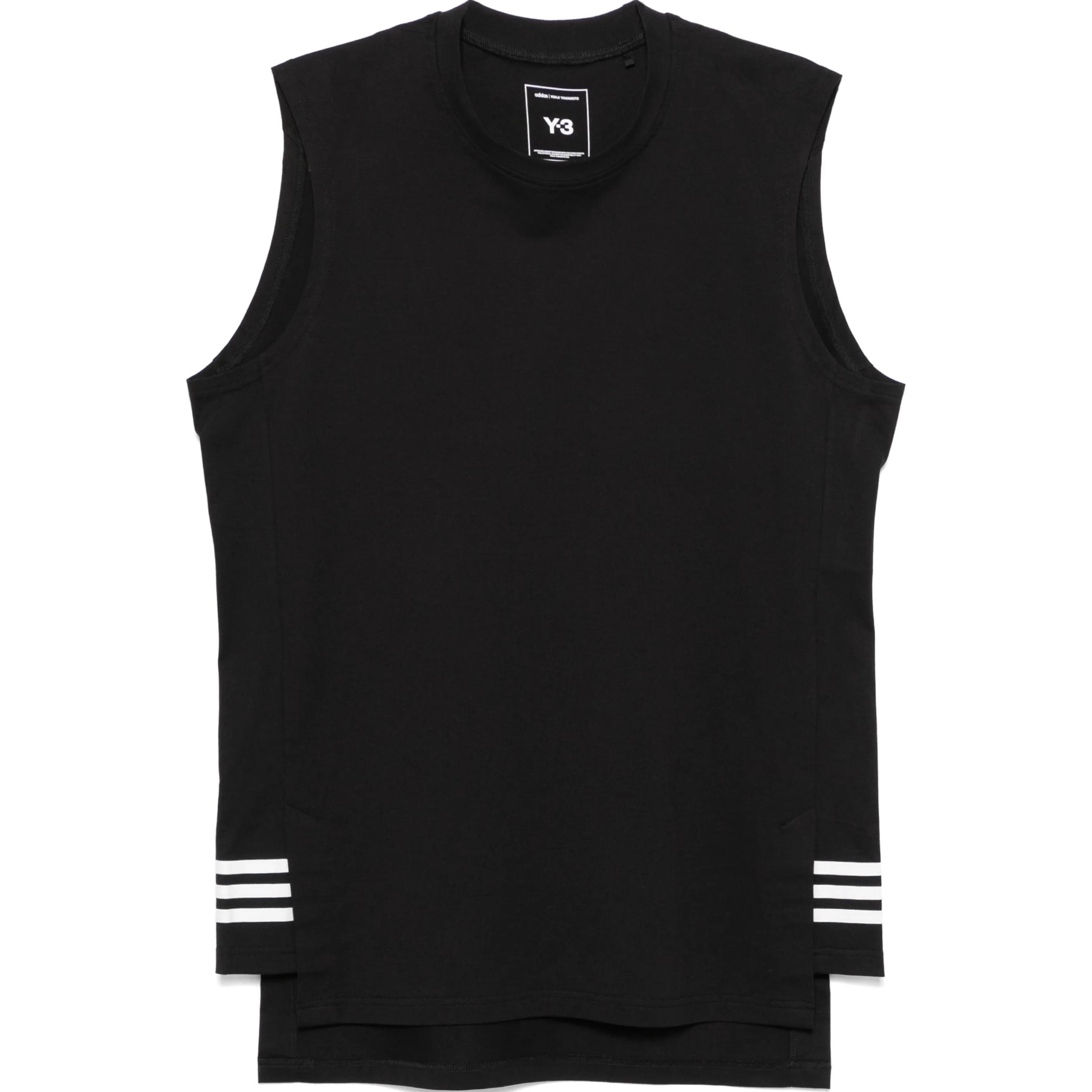 Y-3 Striped Sleeveless Crewneck Tank Top Black JN4904