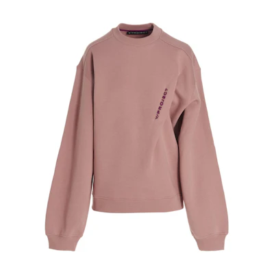 (Women) Y/Project FW22 Pink Crewneck Pullover Sweatshirt Women’s Solid Logo Embroidery SWEAT48S23SALMON