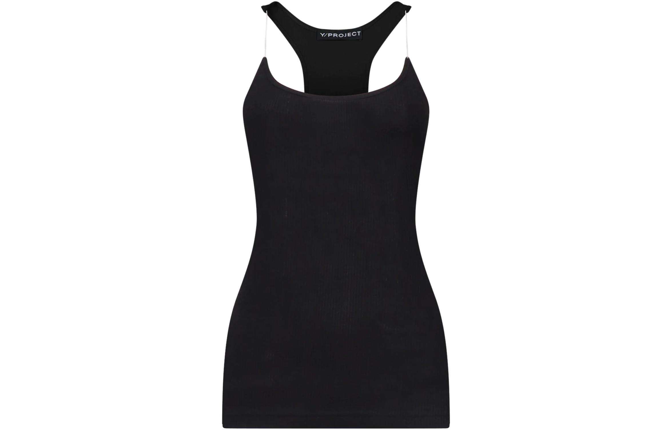 Order (W) Y/Project SS23 Top Hitam Spaghetti Strap Slim-Fit Camisole. WTOP30-BLACK