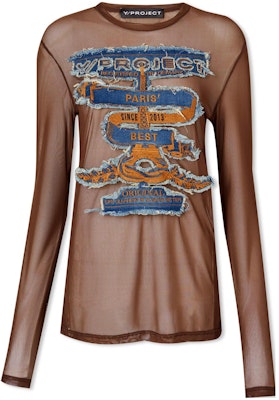 (W) Y/Project YProject Baju Lengan Panjang Coklat dengan Butiran Mesh Lutsinar. TS76S24F310-BROWN Buy (W) Y/Project YProject Baju Lengan Panjang Coklat dengan Butiran Mesh Lutsinar. TS76S24F310-BROWN