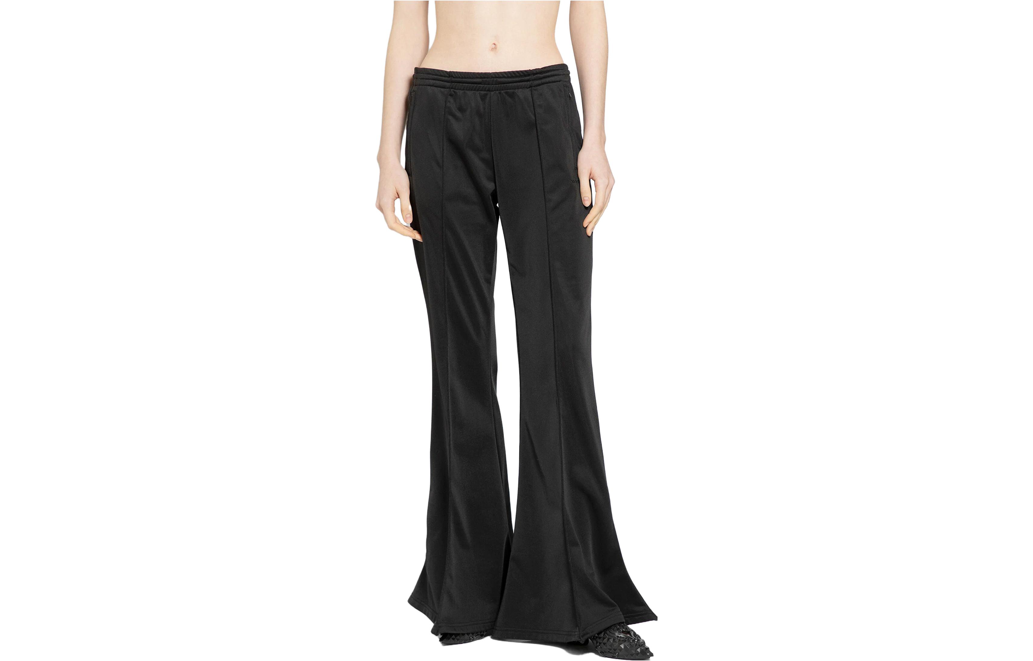 (Women) Y/Project YProject  Solid Color Elastic Flare Casual Pants WPANT94S25-BLACK