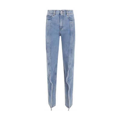 (Women) Y/Project YProject Straight Leg Casual Blue Denim Jeans WJEAN38S25D22BLUE