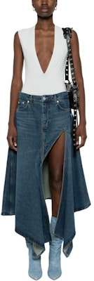 (W) Y/Project YProject SS24 Skirt Denim Pinggang Rendah Asimetris Biru. 107SK001-BLUE Lookbook (W) Y/Project YProject SS24 Skirt Denim Pinggang Rendah Asimetris Biru. 107SK001-BLUE