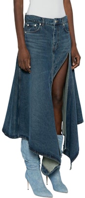 (W) Y/Project YProject SS24 Skirt Denim Pinggang Rendah Asimetris Biru. 107SK001-BLUE Shop (W) Y/Project YProject SS24 Skirt Denim Pinggang Rendah Asimetris Biru. 107SK001-BLUE