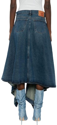 (W) Y/Project YProject SS24 Skirt Denim Pinggang Rendah Asimetris Biru. 107SK001-BLUE Purchase (W) Y/Project YProject SS24 Skirt Denim Pinggang Rendah Asimetris Biru. 107SK001-BLUE