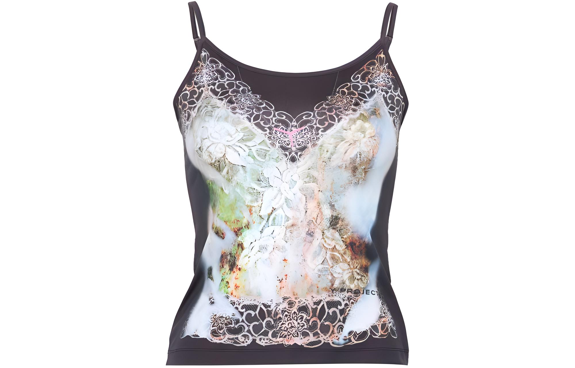 (Women) Y/Project YProject SS24  Colorful Patterned Print Pullover Tank Top. 104TO008-COLOR