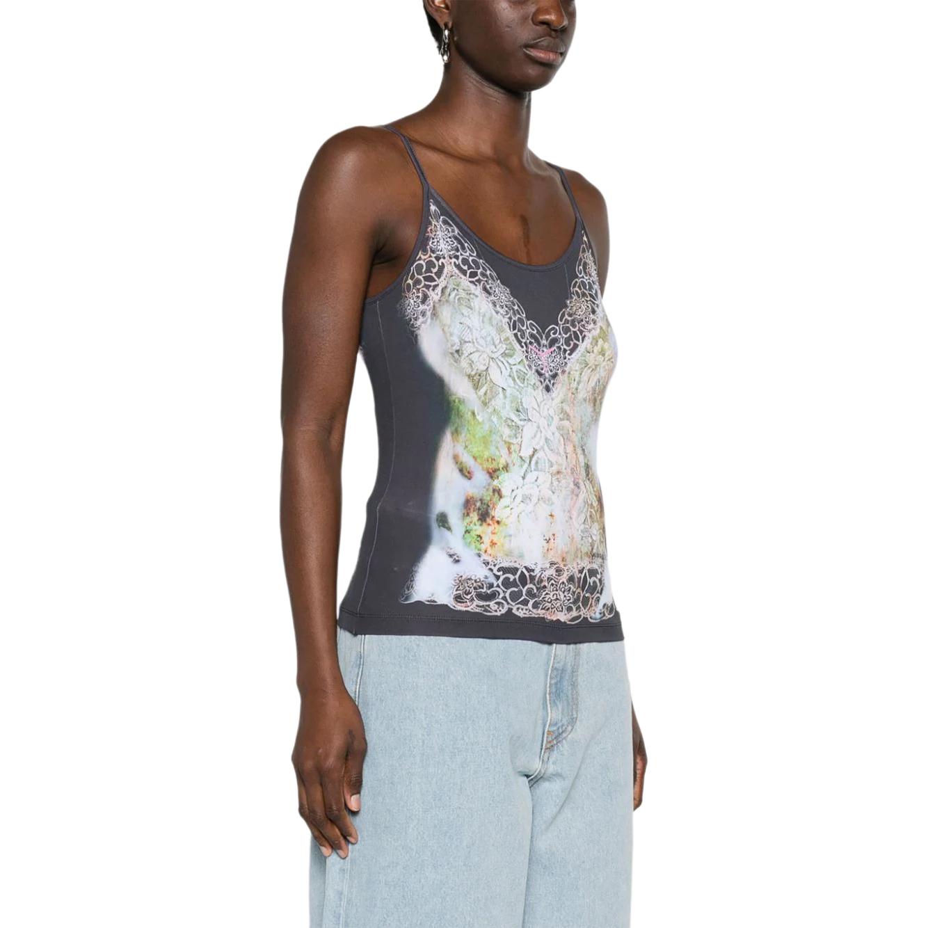 Purchase (W) Y/Project YProject SS24 Tank Top Corak Berwarna-Cetak. 104TO008-COLOR