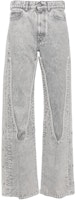 (Women) Y/Project YProject SS24 Grey Straight-Leg Washed Comfort Denim Jeans 107PA003-GREY (Women) Y/Project YProject SS24 Grey Straight-Leg Washed Comfort Denim Jeans 107PA003-GREY