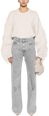 (W) Y/Project SS24 Jeans Abu-Abu Comfort Denim Potongan Lurus 107PA003-GREY Lookbook (W) Y/Project SS24 Jeans Abu-Abu Comfort Denim Potongan Lurus 107PA003-GREY