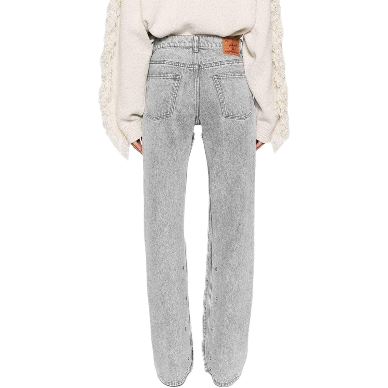 Purchase (W) Y/Project SS24 Jeans Abu-Abu Comfort Denim Potongan Lurus 107PA003-GREY