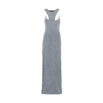 (Women) Y/Project YProject SS24 Light Blue Knit Tank Dress - Comfortable & Solid Color 104DR001-BLUE