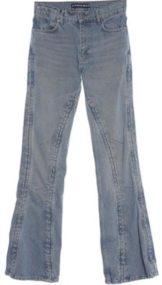 (W) Y/Project YProject SS24 Jeans Denim Kelabu Cerah Zip Lurus Kasual. 107PA002D14 Order (W) Y/Project YProject SS24 Jeans Denim Kelabu Cerah Zip Lurus Kasual. 107PA002D14