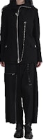 (Women) Yohji Yamamoto Black Jacket with Silver Buttons and Zipper. FX-J88-101-1 (Women) Yohji Yamamoto Black Jacket with Silver Buttons and Zipper. FX-J88-101-1