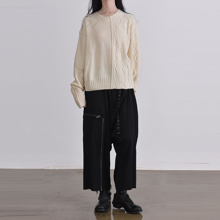Purchase (W) Yohji Yamamoto Knit Pullover Sweater Wol Off-White. FX-K19-197-1