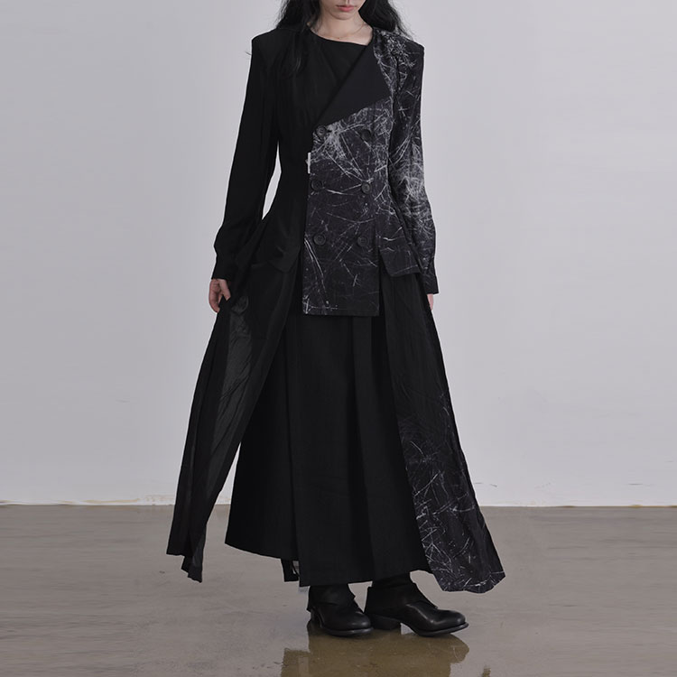 Purchase (W) Yohji Yamamoto Jaket Panjang Tipis Hitam FX-C03-409-1