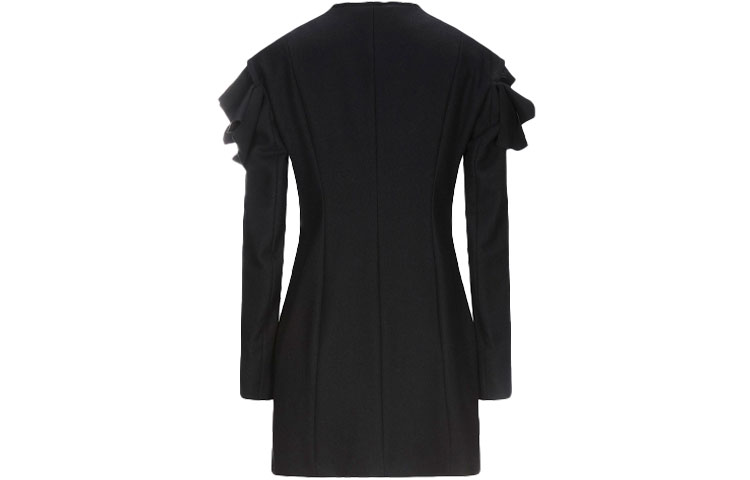 Lookbook (W) ヨウジヤマモト FW19 フリル付きスリムウールジャケット ブラック FC-J05-105