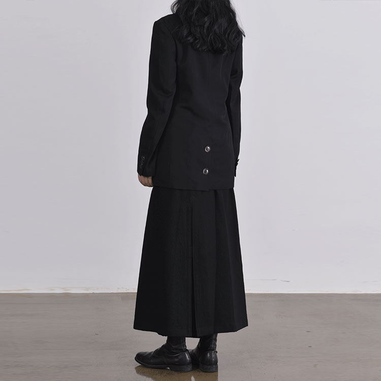 Sizing (W) ヨウジヤマモト FW21 ブラック ウール ジャケット ボタン＆ジッパー付き FX-J89-100-1