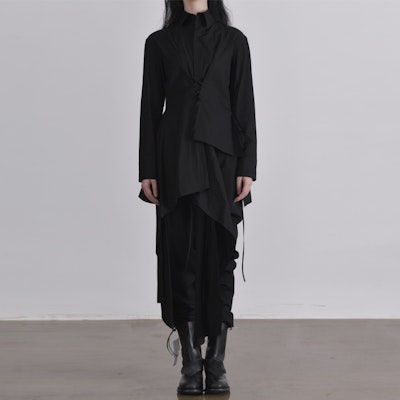 (W) ヨウジヤマモト FW21 カジュアル ミニマリスト ブラックパンツ FX-P08-100-1 Shop (W) ヨウジヤマモト FW21 カジュアル ミニマリスト ブラックパンツ FX-P08-100-1