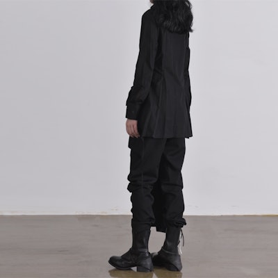 (W) ヨウジヤマモト FW21 カジュアル ミニマリスト ブラックパンツ FX-P08-100-1 Purchase (W) ヨウジヤマモト FW21 カジュアル ミニマリスト ブラックパンツ FX-P08-100-1