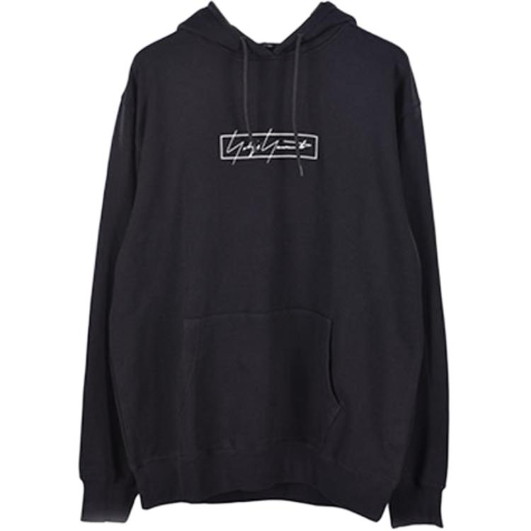 (Women) Yohji Yamamoto FW21 Letter Print Pullover Hoodie Black HX-T84-984-1