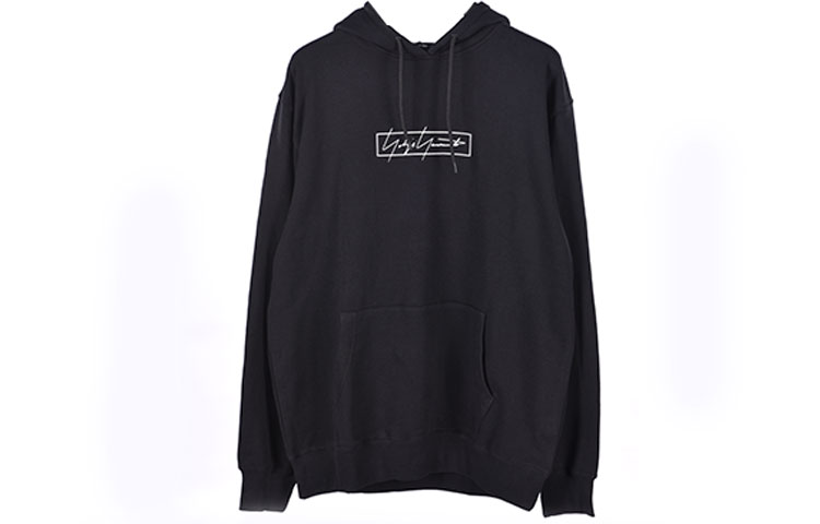 Order (Women) Yohji Yamamoto FW21 Letter Print Pullover Hoodie Black HX-T84-984-1
