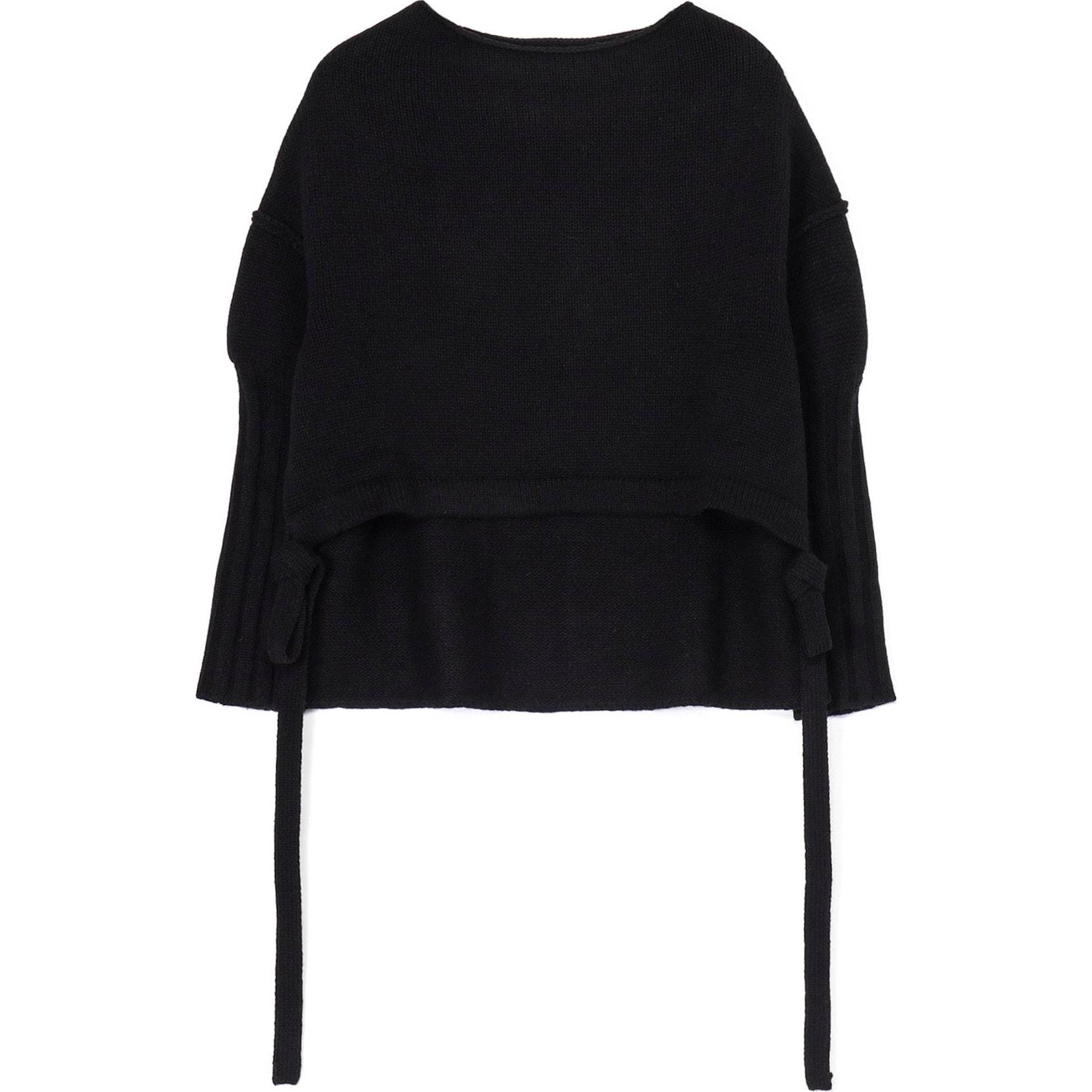 Order (W) Yohji Yamamoto FW24 Sweater Crewneck Hitam Oversized. FB-K53-107-3