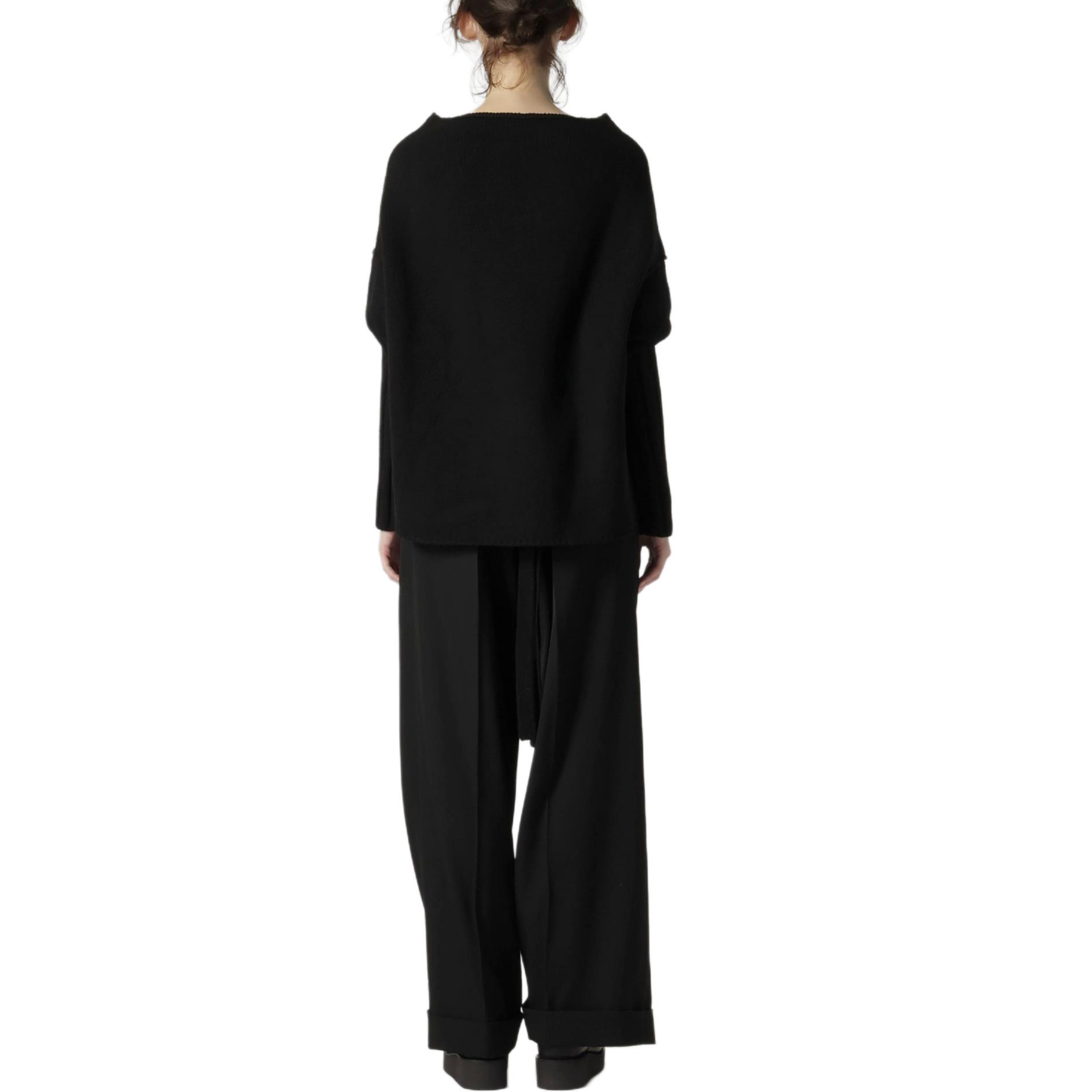 Purchase (W) Yohji Yamamoto FW24 Sweater Crewneck Hitam Oversized. FB-K53-107-3